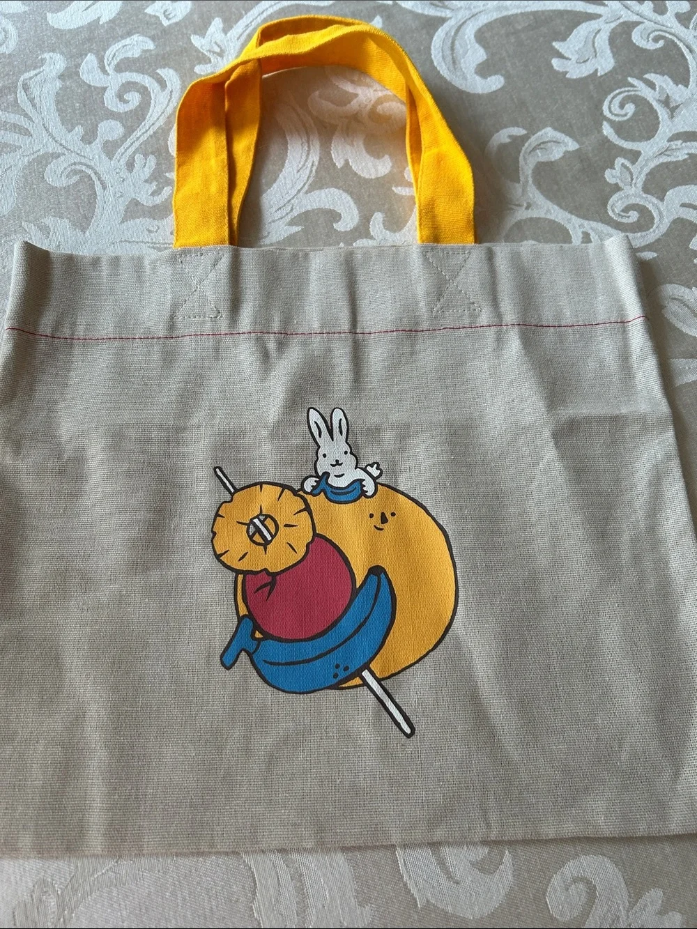 Small Kids Tote Bags with Cute Bunny Print